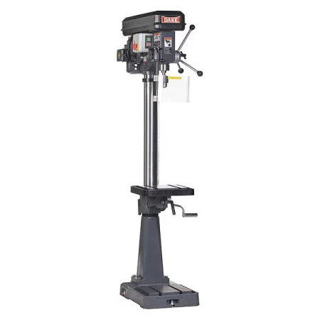 Dake Corporation Floor Drill Press, Belt Drive, 1/2 hp, 120 V, 14 1/8 in Swing, 9 Speed