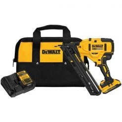 Dewalt 20V MAX* XR(R) 15 GA Cordless Angled Finish Nailer Kit 2 20V MAX* XR(R) 15 GA Cordless Angled Finish Nailer Kit