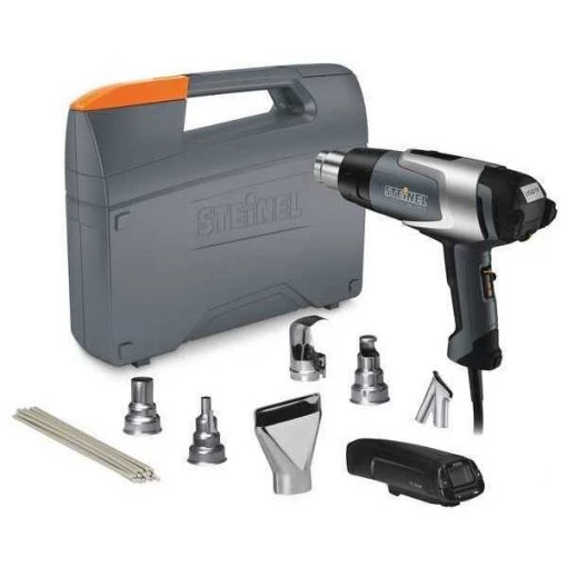Heat Gun Kit, Electric Powered, 120V AC, Adjustable Temp. Setting, 1,600 W Watt, Pistol Handle