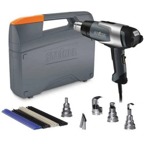 Heat Gun Kit, Electric Powered, 120V AC, Adjustable Temp. Setting, 1,600 W Watt, Pistol Handle