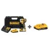 Dewalt 20V MAX XR 1/4" Cordless Impact Driver Kit, (2) 2.0Ah Batteries