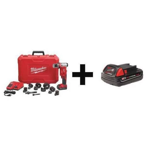 Cordless Knockout Tool Kit, 1/2 to 2 in.