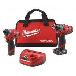 Milwaukee M12 FUEL 2-Tool Combo Kit: 1/2" Drill Driver w/ 1/4" Hex Impact Driver