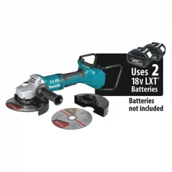 Makita Angle Grinder, 36V DC, 7 in Wheel Dia.