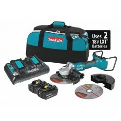 Makita Angle Grinder Kit, 36V DC, 9 in Wheel Dia.