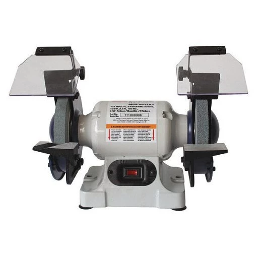 Dayton Bench Grinder, 6 in Max. Wheel Dia, 3/4 in Max. Wheel Thickness, 36/60 Grinding Wheel Grit 1 Bench Grinder, 6 in Max. Wheel Dia, 3/4 in Max. Wheel Thickness, 36/60 Grinding Wheel Grit