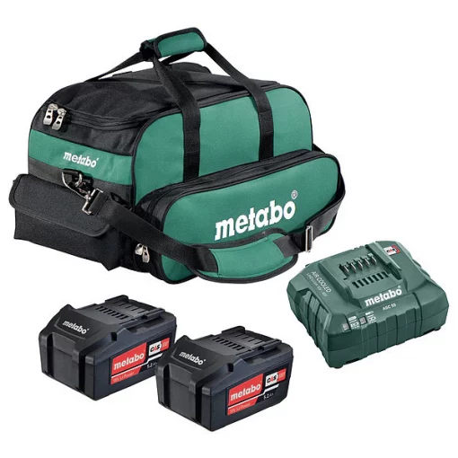 Metabo 18.0V Li-Ion Battery and Charger Kit, 5.2Ah Capacity 1 18.0V Li-Ion Battery and Charger Kit, 5.2Ah Capacity