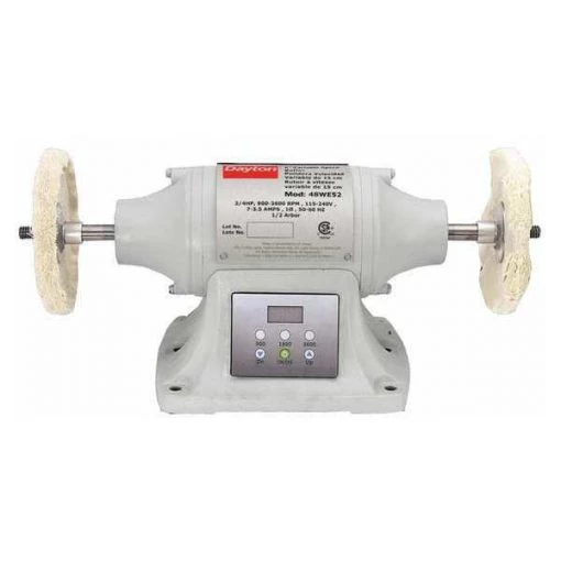 Bench Top Buffer, Steel, 6 in., 1/2 HP