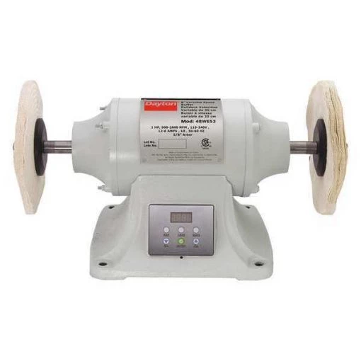 Bench Top Buffer, Steel, 8 in., 3/4 HP