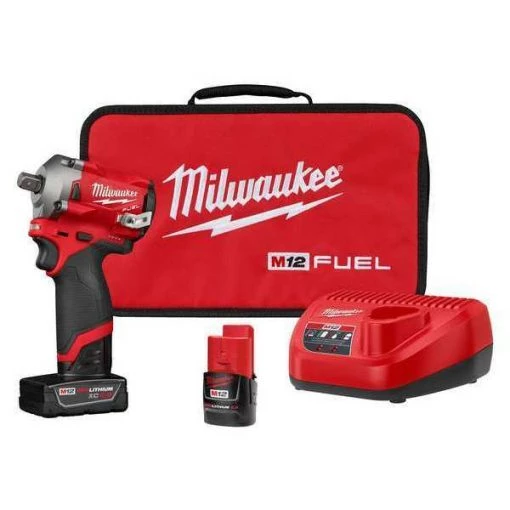 M12 FUEL 1/2” Stubby Impact Wrench w/ Pin Detent Kit