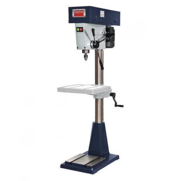 Floor Drill Press, Belt Drive, 1 hp, 120/240 V, 20 in Swing, 12 Speed