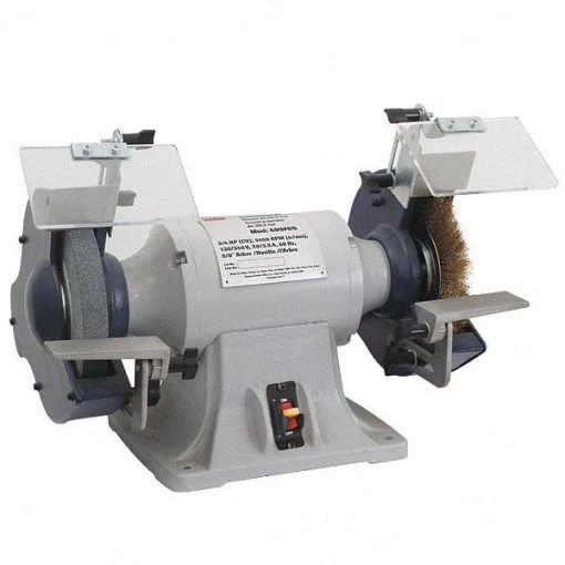 Dayton Bench Grinder, 8 in Max. Wheel Dia, 36 Grinding Wheel Grit 1 Bench Grinder, 8 in Max. Wheel Dia, 36 Grinding Wheel Grit