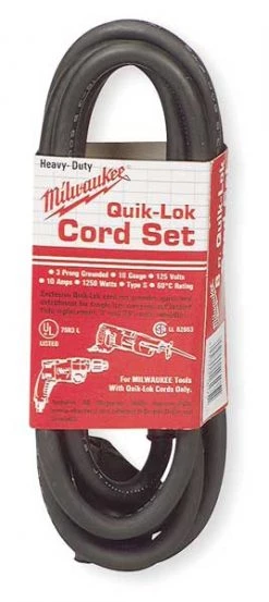 Milwaukee 8' 3-Wire QUIK-LOK Cord