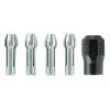Dremel Collet Nut Set, 1/8, 3/32, 1/16, 1/32, 5 Pc