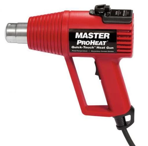 Heat Gun, Electric Powered, 120V AC, Fixed Temp. Setting, 1,300 W Watt, Pistol Handle