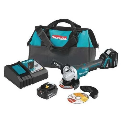 Makita 18V LXT® BL 4-1/2” / 5" Cut-Off/Angle Grinder Kit, Paddle (5.0Ah) 1 18V LXT® BL 4-1/2” / 5" Cut-Off/Angle Grinder Kit, Paddle (5.0Ah)