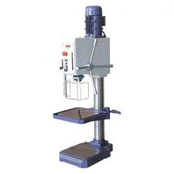 Bench Drill Press, Geared Head Drive, 2 hp, 240 V, 18 in Swing, 8 Speed