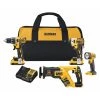 Dewalt Cordless Combo Kit, 20.0V, 4 Tools