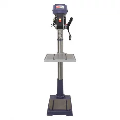 Floor Drill Press, Belt Drive, 1 1/2 hp, 120/240 V, 20 in Swing, 12 Speed