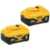 Dewalt Battery Pack, (2) 8.0 Ah, Li-Ion (2 Pack)