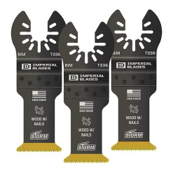 Imperial Blades One Fit™ 1-1/4" Storm Titanium Wood & Nails Blade, 3PC