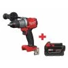 Milwaukee 1/2 in, 18V DC Drill/Driver + (1) 4.0Ah Battery Bundle Drill, Battery Included
