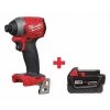Milwaukee M18 FUEL(TM) 18.0 1/4" Cordless Impact Driver, Belt Clip, Bit Holder
