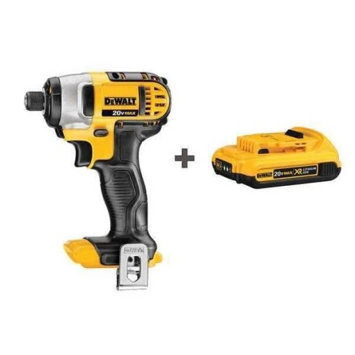 Dewalt 20V MAX 1/4" Cordless Impact Driver Kit, Belt Hook 1 20V MAX 1/4" Cordless Impact Driver Kit, Belt Hook