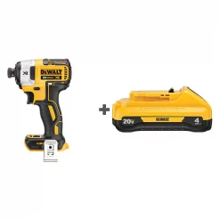 Dewalt 20V MAX 1/4" Hex Cordless Impact Driver Kit, Belt Hook