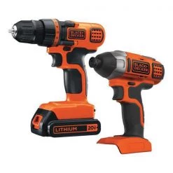 Black & Decker 20V MAX* Lithium Ion Drill/Driver + Impact Combo Kit