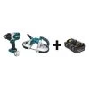 Makita Cordless Combo Kit, 18.0 V, 2 Tools, 2 Batt