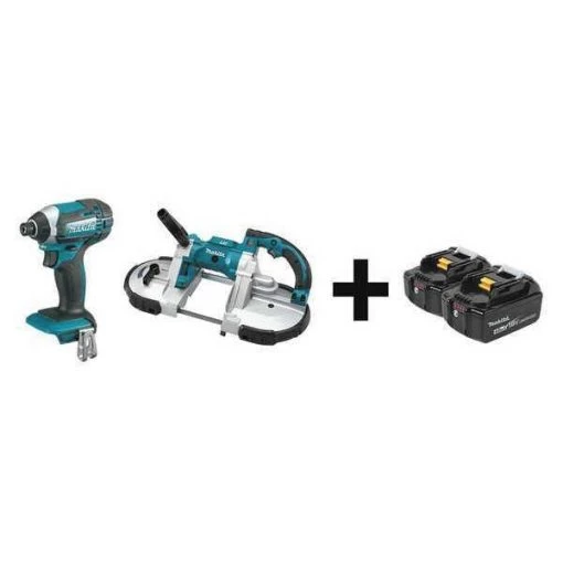Makita Cordless Combo Kit, 18.0 V, 2 Tools, 2 Batt 1 Cordless Combo Kit, 18.0 V, 2 Tools, 2 Batt
