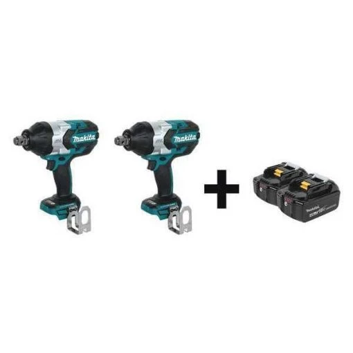 18V 3/4" Square (2) Mfr. No. BL1840B-2 Batteries; (2) Impact Wrench's