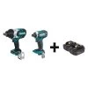 Makita Cordless Combo Kit, 18.0 V, 2 Tools, 2 Batt