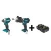 Makita Cordless Combo Kit, 18.0 V, 2 Tools, 2 Batt