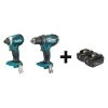 Makita Cordless Combo Kit, 18.0 V, 2 Tools, 2 Batt