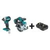 Makita Cordless Combo Kit, 18.0 V, 2 Tools, 2 Batt