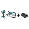 Makita Cordless Combo Kit, 18.0 V, 2 Tools, 2 Batt