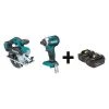 Makita Cordless Combo Kit, 18.0 V, 2 Tools, 2 Batt