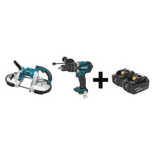 Makita Cordless Combo Kit, 18.0 V, 2 Tools, 2 Batt 1 Cordless Combo Kit, 18.0 V, 2 Tools, 2 Batt