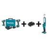 Makita Cordless Combo Kit, 18.0 V, 3 Tools, 3 Batt