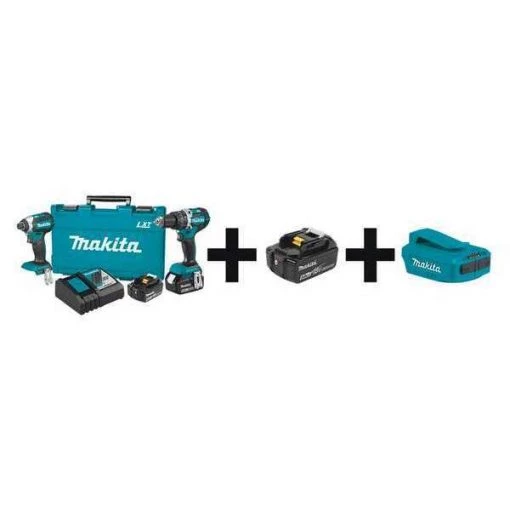 Makita Cordless Combo Kit, 18.0 V, 2 Tools, 3 Batt 1 Cordless Combo Kit, 18.0 V, 2 Tools, 3 Batt