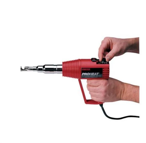 Heat Gun Kit, Electric Powered, 120V AC, Variable Temp. Setting, 1,300 W Watt, Pistol Handle