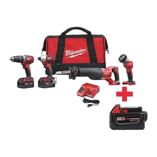 Milwaukee Cordless Combination Kit, 18.0V, Li-Ion 1 Cordless Combination Kit, 18.0V, Li-Ion