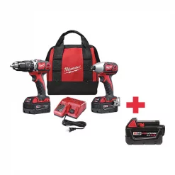 Milwaukee Cordless Combination Kit, 18.0V, Li-Ion