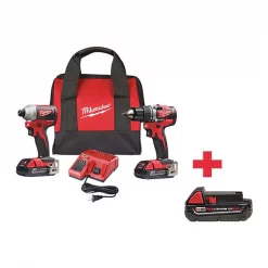 Milwaukee Cordless Combination Kit, 18.0V, Li-Ion
