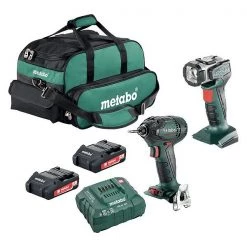 Metabo Cordless Combination Kit, 18.0V, 2 Tools