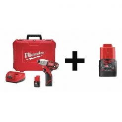 Milwaukee M12 1/4" Hex Cordless Impact Driver Kit
