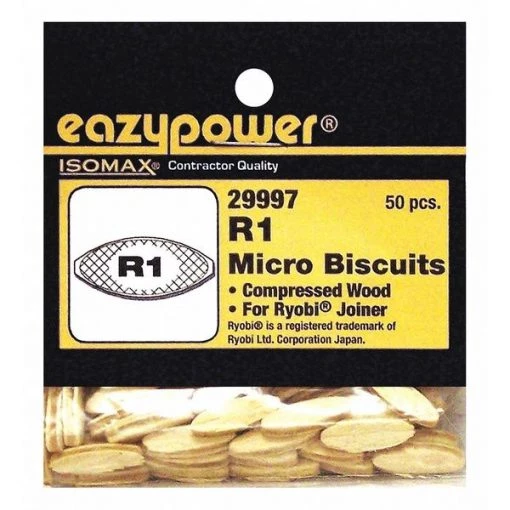 Eazypower Mini Joiner Biscuits, R1, PK50 1 Mini Joiner Biscuits, R1, PK50