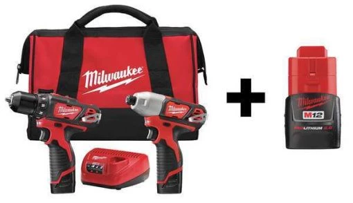 Cordless Combo Kit, 12.0 V, 2 Tools, 3 Batt
